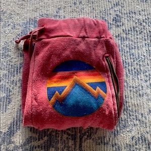 Aviator Nation Mountain Rainbow Stripe Sweatpants